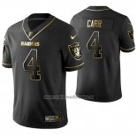 Camiseta NFL Limited Las Vegas Raiders Derek Carr Golden Edition Negro