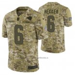 Camiseta NFL Limited Los Angeles Rams 6 Johnny Hekker 2018 Salute To Service Camuflaje