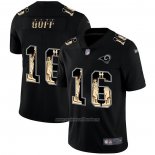 Camiseta NFL Limited Los Angeles Rams Goff Statue of Liberty Fashion Negro