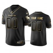 Camiseta NFL Limited Miami Dolphins Personalizada Golden Edition Negro