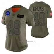 Camiseta NFL Limited Mujer Buffalo Bills Tremaine Edmunds 2019 Salute To Service Verde