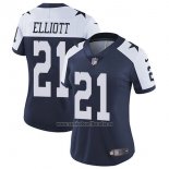 Camiseta NFL Limited Mujer Dallas Cowboys 21 Ezekiel Elliott Azul