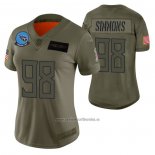 Camiseta NFL Limited Mujer Tennessee Titans Jeffery Simmons 2019 Salute To Service Verde