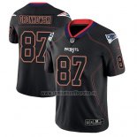 Camiseta NFL Limited New England Patriots Rob Gronkowski Negro Color Rush 2018 Lights Out