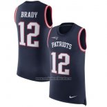 Camiseta NFL Limited New England Patriots Sin Mangas 12 Brady Azul