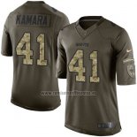 Camiseta NFL Limited New Orleans Saints 41 Alvin Kamara Verde Stitched 2015 Salute To Service