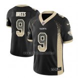 Camiseta NFL Limited New Orleans Saints Drew Brees Saints Negro 2018 Rush Drift Fashion