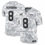 Camiseta NFL Limited New York Jets Aaron Rodgers 2024 Salute To Service Gris
