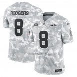 Camiseta NFL Limited New York Jets Aaron Rodgers 2024 Salute To Service Gris