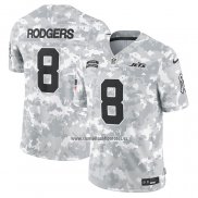 Camiseta NFL Limited New York Jets Aaron Rodgers 2024 Salute To Service Gris