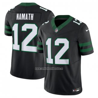 Camiseta NFL Limited New York Jets Joe Namath Alterno Vapor F.U.S.E. Legacy Negro