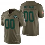 Camiseta NFL Limited New York Jets Personalizada 2017 Salute To Service Verde