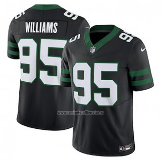 Camiseta NFL Limited New York Jets Quinnen Williams Alterno Vapor F.U.S.E. Negro