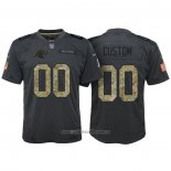 Camiseta NFL Limited Nino Carolina Panthers Personalizada 2016 Salute To Service Negro