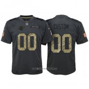 Camiseta NFL Limited Nino Carolina Panthers Personalizada 2016 Salute To Service Negro