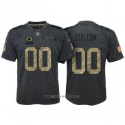 Camiseta NFL Limited Nino Green Bay Packers Personalizada 2016 Salute To Service Negro