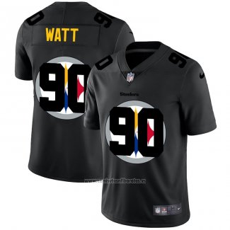 Camiseta NFL Limited Pittsburgh Steelers Watt Logo Dual Overlap Negro