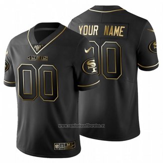 Camiseta NFL Limited San Francisco 49ers Personalizada Golden Edition Negro