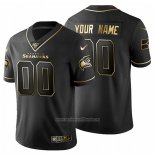 Camiseta NFL Limited Seattle Seahawks Personalizada Golden Edition Negro