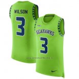Camiseta NFL Limited Seattle Seahawks Sin Mangas 3 Wilson Verde