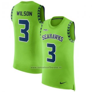 Camiseta NFL Limited Seattle Seahawks Sin Mangas 3 Wilson Verde