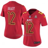 Camiseta NFL Mujer Pro Bowl AFC Brady 2017 Rojo