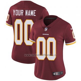 Camiseta NFL Mujer Washington Commanders Personalizada Rojo