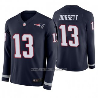 Camiseta NFL Therma Manga Larga New England Patriots Phillip Dorsett Azul