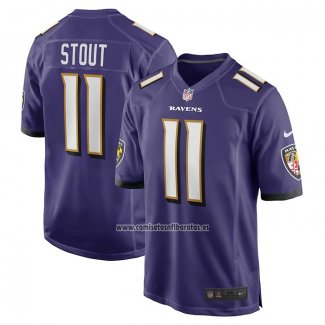 Camiseta NFL Game Baltimore Ravens Jordan Stout Violeta