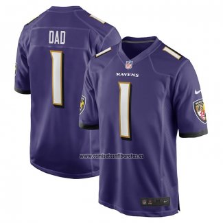 Camiseta NFL Game Baltimore Ravens Number 1 Dad Violeta