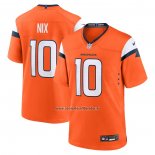 Camiseta NFL Game Denver Broncos Bo Nix 2024 NFL Draft First Round Pick Naranja