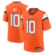 Camiseta NFL Game Denver Broncos Bo Nix 2024 NFL Draft First Round Pick Naranja