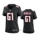 Camiseta NFL Game Mujer Atlanta Falcons Matt Hennessy Throwback Negro