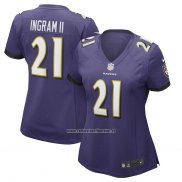 Camiseta NFL Game Mujer Baltimore Ravens Mark Ingram Ii Violeta