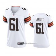 Camiseta NFL Game Mujer Cleveland Browns Jordan Elliott Blanco