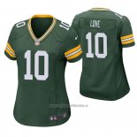 Camiseta NFL Game Mujer Green Bay Packers 10 Jordan Love 2020 Verde
