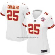 Camiseta NFL Game Mujer Kansas City Chiefs Charles Blanco