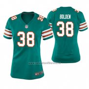 Camiseta NFL Game Mujer Miami Dolphins Brandon Bolden Throwback Verde