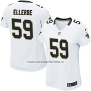 Camiseta NFL Game Mujer New Orleans Saints Ellerbe Blanco