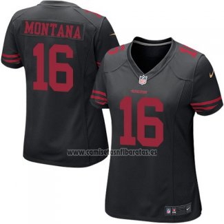 Camiseta NFL Game Mujer San Francisco 49ers Montana Negro