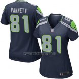 Camiseta NFL Game Mujer Seattle Seahawks Vannett Azul Oscuro