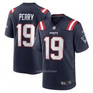 Camiseta NFL Game New England Patriots Malcolm Perry Azul