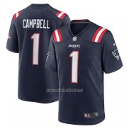Camiseta NFL Game New England Patriots Will Campbell 2025 NFL Draft Negro