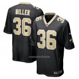 Camiseta NFL Game New Orleans Saints Jordan Miller Negro
