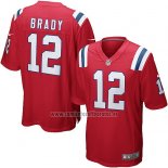 Camiseta NFL Game Nino New England Patriots Brady Rojo