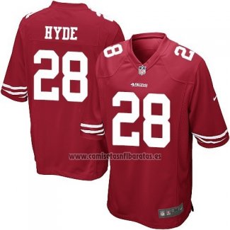 Camiseta NFL Game Nino San Francisco 49ers Hyde Rojo