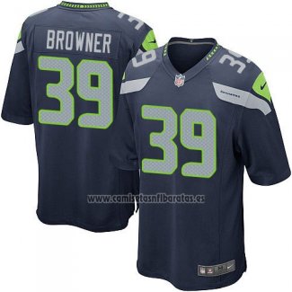 Camiseta NFL Game Nino Seattle Seahawks Browner Azul Oscuro