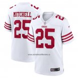 Camiseta NFL Game San Francisco 49ers Elijah Mitchell Blanco