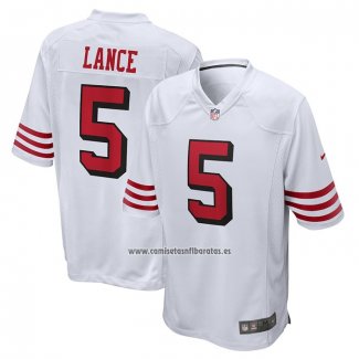 Camiseta NFL Game San Francisco 49ers Trey Lance Alterno Blanco