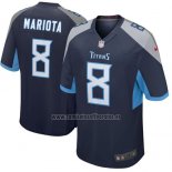 Camiseta NFL Game Tennessee Titans 8 Marcus Mariota 2018 Azul Gris
